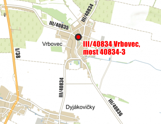 III/40834 Vrbovec, most ev.č. 40834-3