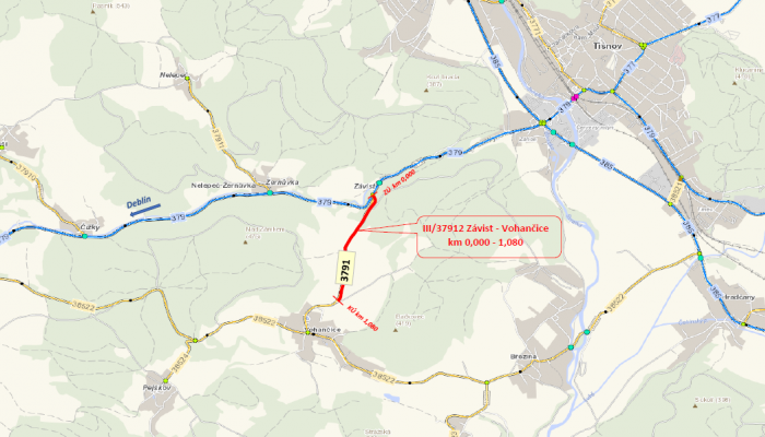 III/37912 Závist - Vohančice