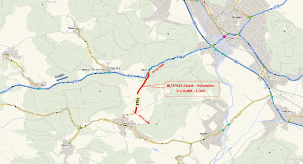 III/37912 Závist - Vohančice