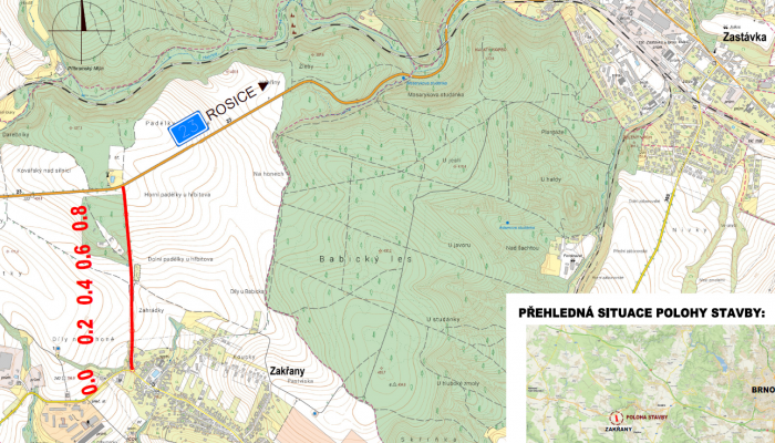 III/39411 Zakřany - křižovatka I/23