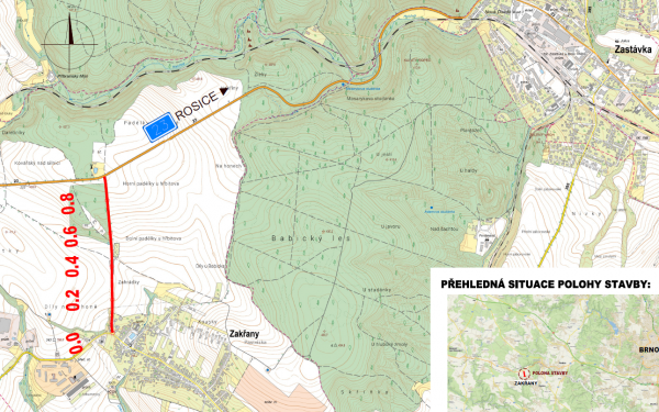 III/39411 Zakřany - křižovatka I/23