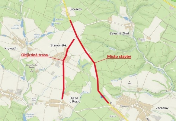 II/395 Zastávka - hr. kraje, I. úsek