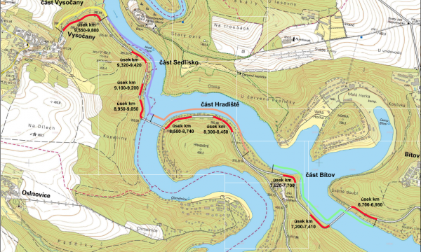 III/40813 Vysočany – Bítov, sanace skal