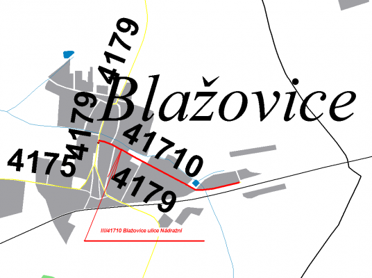 III/41710 Blažovice ulice Nádražní