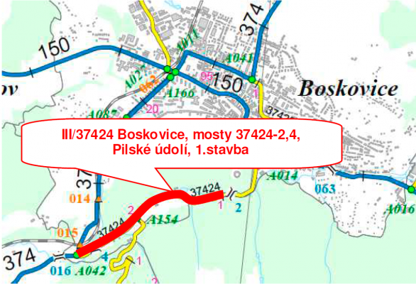 III/37424 Boskovice 37424-2, 4, Pilské údolí, 1. stavba