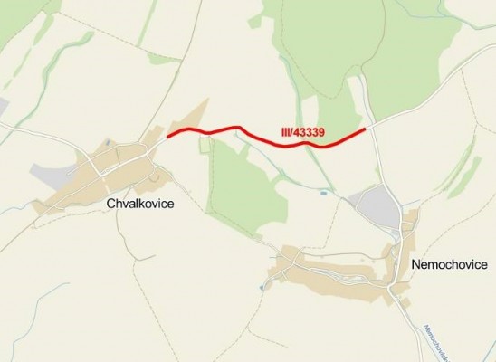 III/43339 Chvalkovice - Nemochovice