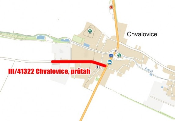 III/41322 Chvalovice průtah