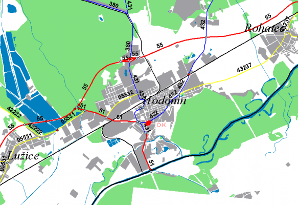 II/432 Hodonín–OK Štefánikova, Měšťanská,
