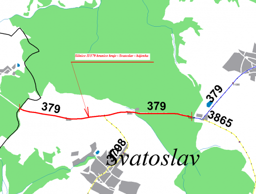 II/379 hr. kraje - Svatoslav - hájenka