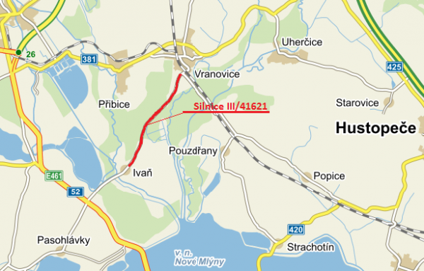 III/41621 Vranovice - Iváň