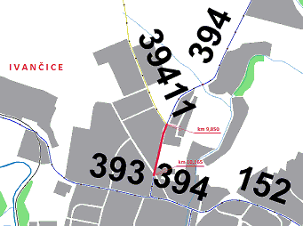 II/394 Ivančice, ulice na Brněnce – úsek II.