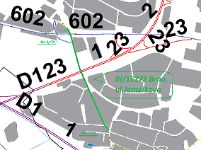 III/15272 Brno ulice Jemelkova