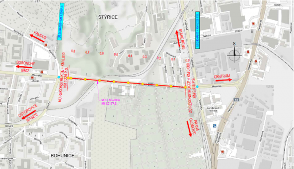 II/602 Brno, ul. Jihlavská - 1. úsek