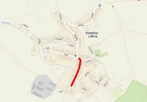 III/41911 Kobeřice - po výstavbě kanalizace