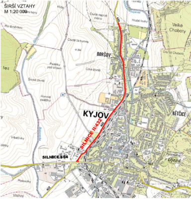 II/432 Kyjov Boršovská - křiž. s I/54 (I. etapa)
