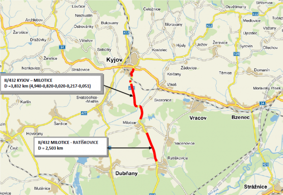 II/432 Kyjov - Milotice