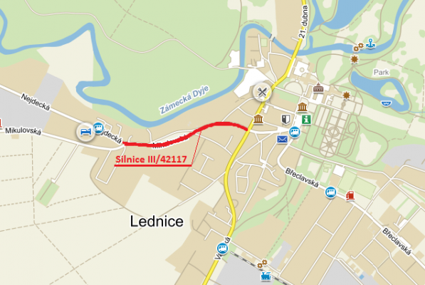 III/42117 Lednice, ul. Mikulovská 2. stavba