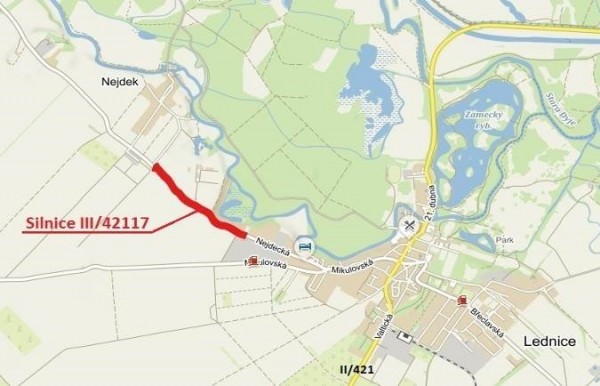 III/42117 Lednice - Nejdek