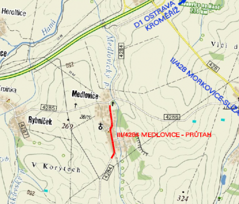 III/4284 Medlovice průtah