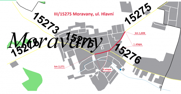 III/15275 Moravany, ul. Hlavní