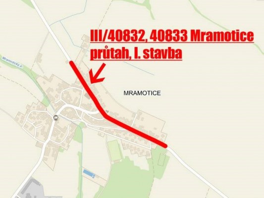 III/40832, III/40833 Mramotice průtah