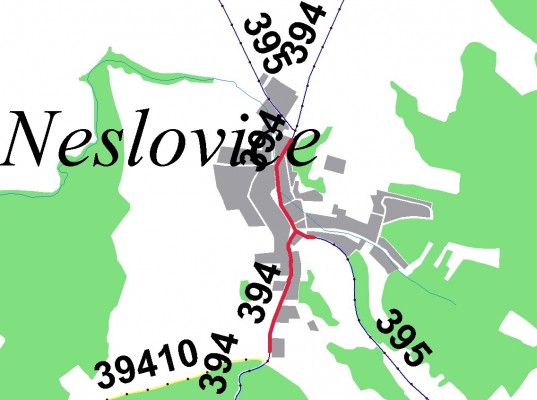 II/394 Neslovice průtah