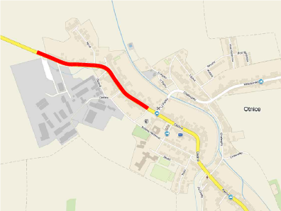 II/418 Újezd u Brna – Otnice, Otnice - průtah