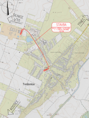 III/4243 přejezd ČD - Tvrdonice, SO 102 III/4243 Tvrdonice - průtah
