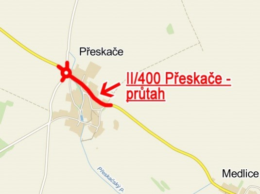 II/400 Přeskače - průtah