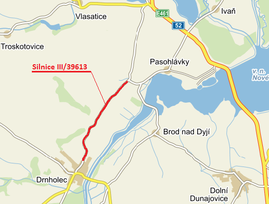 III/39613 křiž. Pasohlávky - Drnholec