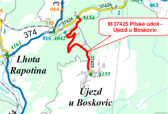 III/37425 Pilské údolí – Újezd u Boskovic