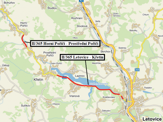 II/365 Letovice - Horní Poříčí, extravilány