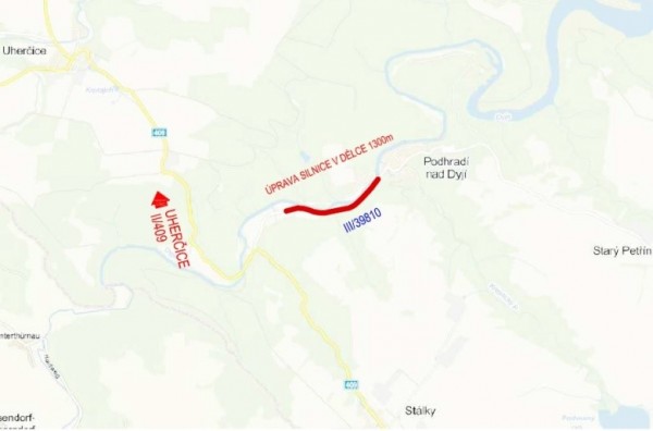III/39810 Podhradí - Uherčice