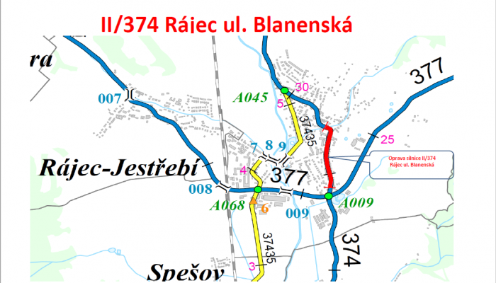 II/374 Rájec ul. Blanenská