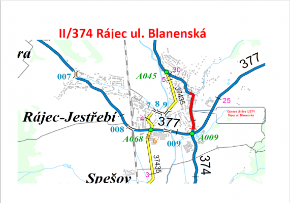 II/374 Rájec ul. Blanenská