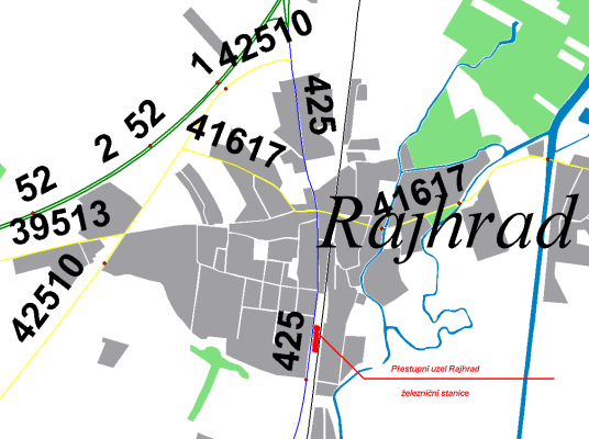 II/425 Přestupní uzel Rajhrad, železniční stanice