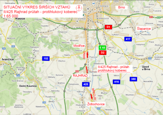 II/425 Rajhrad průtah - protihlukový koberec