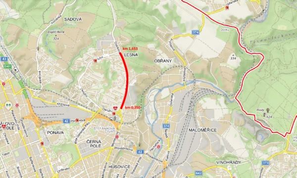 III/37915 Brno – Lesná ul. Seifertova