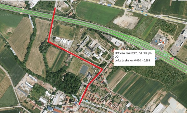 III/15267 Troubsko, od O.K. po OÚ