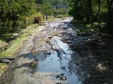 III/0434 Slatinka – odstranění škod   po přívalových deštích v r. 2009