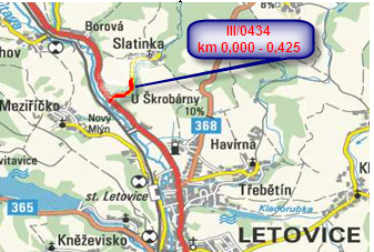 III/0434 Slatinka – odstranění škod   po přívalových deštích v r. 2009