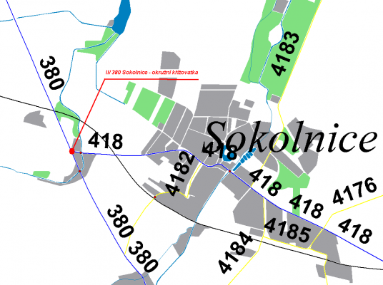 II/380 Sokolnice okružní křižovatka