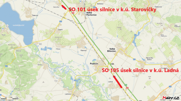 II/425 Starovičky - Rakvice - Břeclav, SO 101 a SO 105