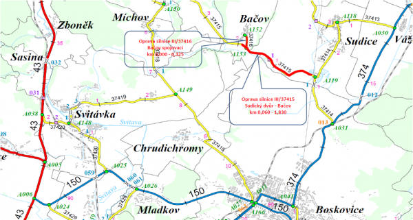 III/37415 Sudický Dvůr - Bačov