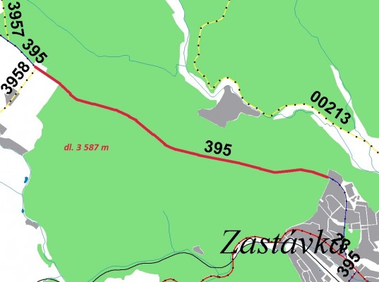 II/395 Zastávka - hranice kraje
